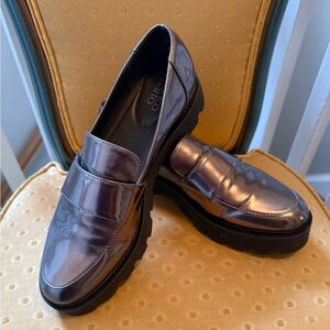 Franco Sarto Lug Sole Platform Brandy Loafers, 10